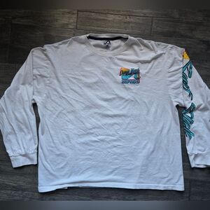 Surf Style White Long Sleeve with Vibrant Graphics